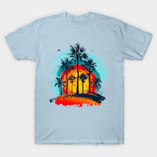 Palm Trees Sunset T-Shirt